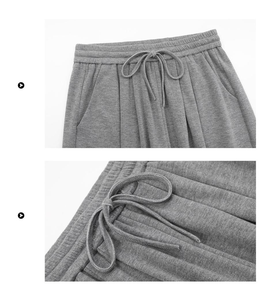 2025 Fall Slimming Knit Plus Size Wide-Leg Pants for Women - Draping Lazy Style Trousers