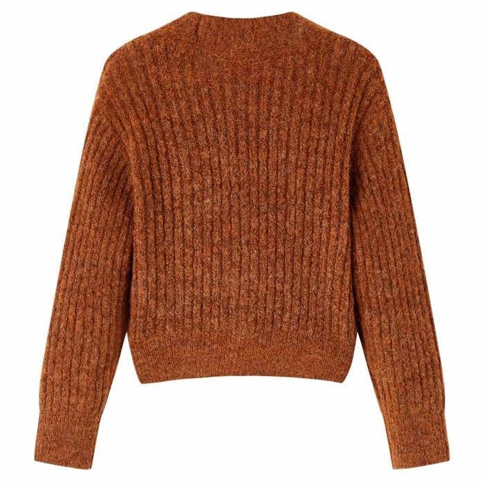 Children's Knitted Cardigan Cognac 92/104/116/128/140