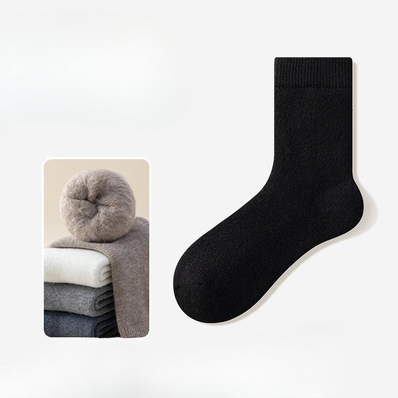 Wool Socks - Men's Thick and Warm Padded Mid-calf Socks for Autumn and Winter. Men's Woolen Socks. Long Winter Sleepers.