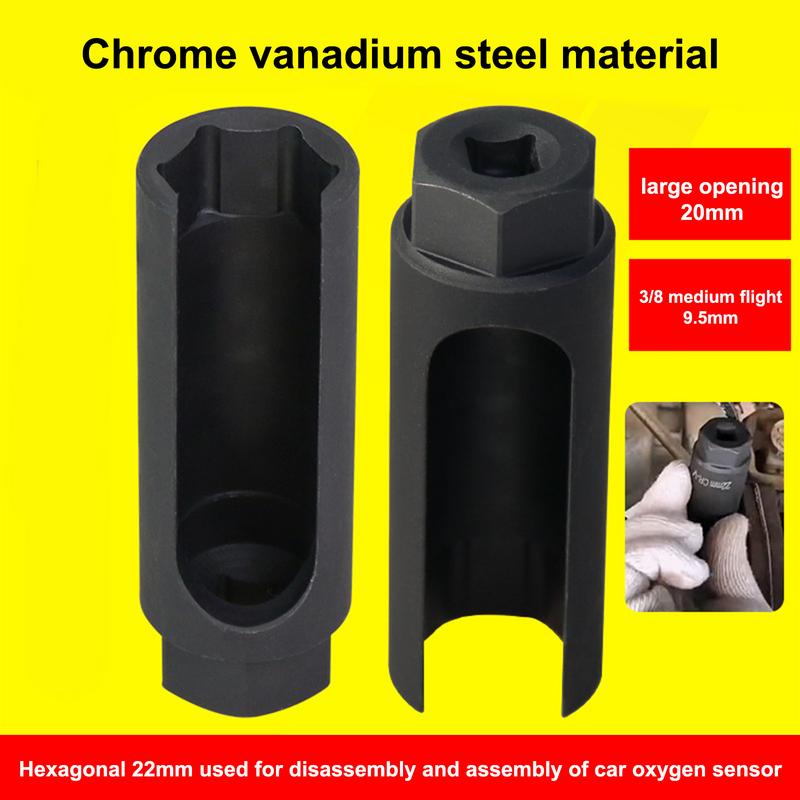 Sauerstoffsensor Steckschlüssel Stahl Universal 22mm O2 Sensor Nuss Rutschfest Automobil Sauerstoffsensor Distanzstück Für Drahtdurchführung