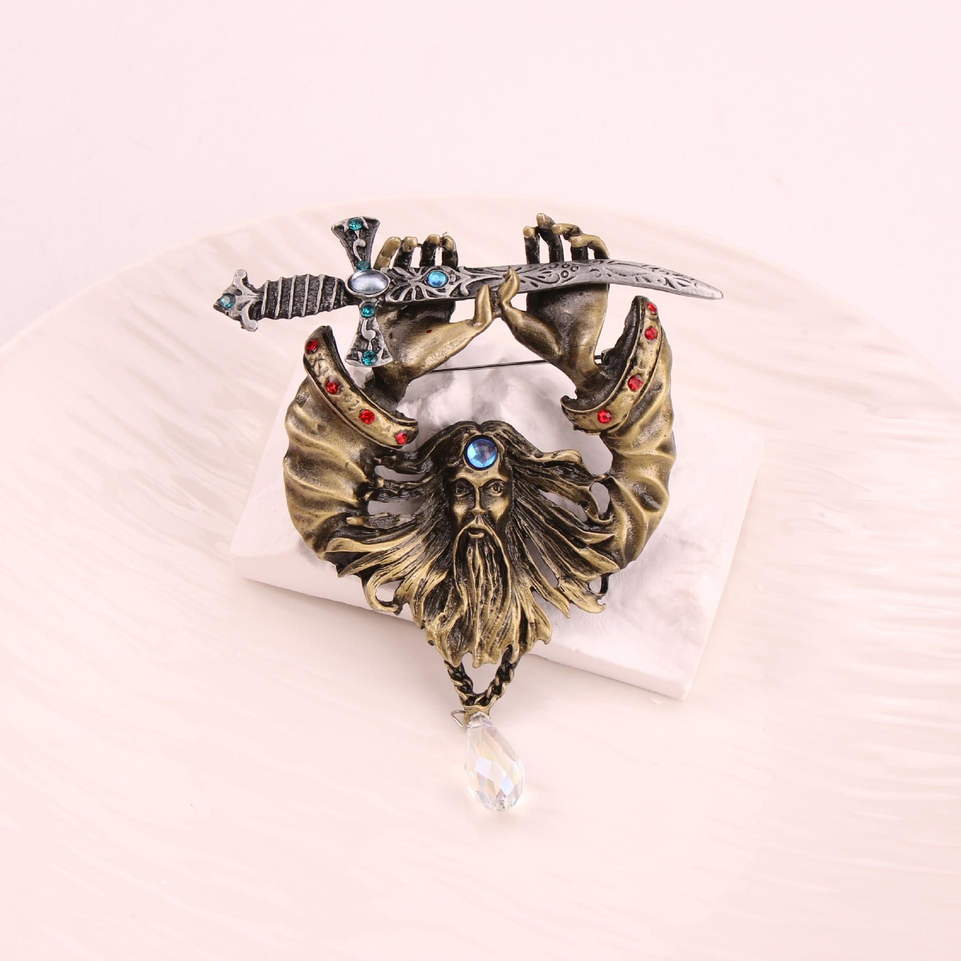 

Популярная ретро-брошь пирата, персонализированная модная средневековая брошь, модная атмосферная одежда, украшение для блейзера