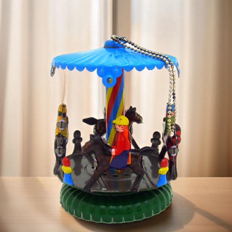 Personalized Christmas Ornament Carousel Tin Plate - Nostalgic Theme Handicraft MM277