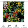 Exotic Floral Shower Curtain Greenery Bright Bloom Decor High-Quality Fabric With Water-Resistant Coating For Bathroom Decoratio