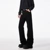 2025 Men's Black Bootcut Micro-Flared Jeans, Slim Straight Leg - Spring/Autumn Vibe