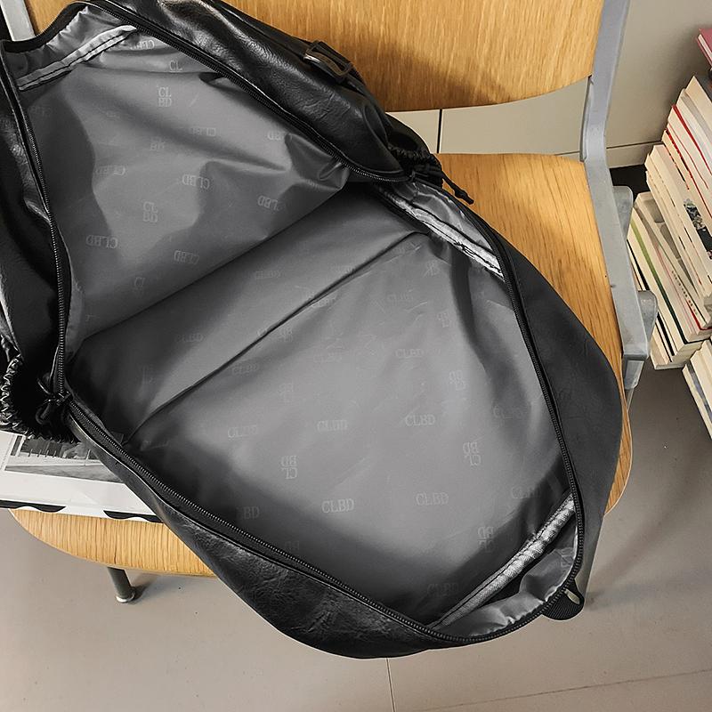 Business Men's PU Backpack Computer Backpack Student Large Capacity Schoolbag