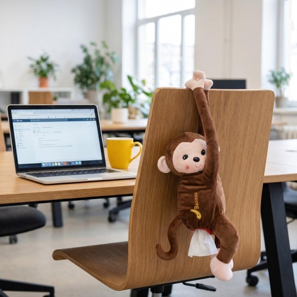 Plush Plush Monkey Tissue Box 50*29cm Cute Car Interior Accessory Family Vehicle Daily Travel Use