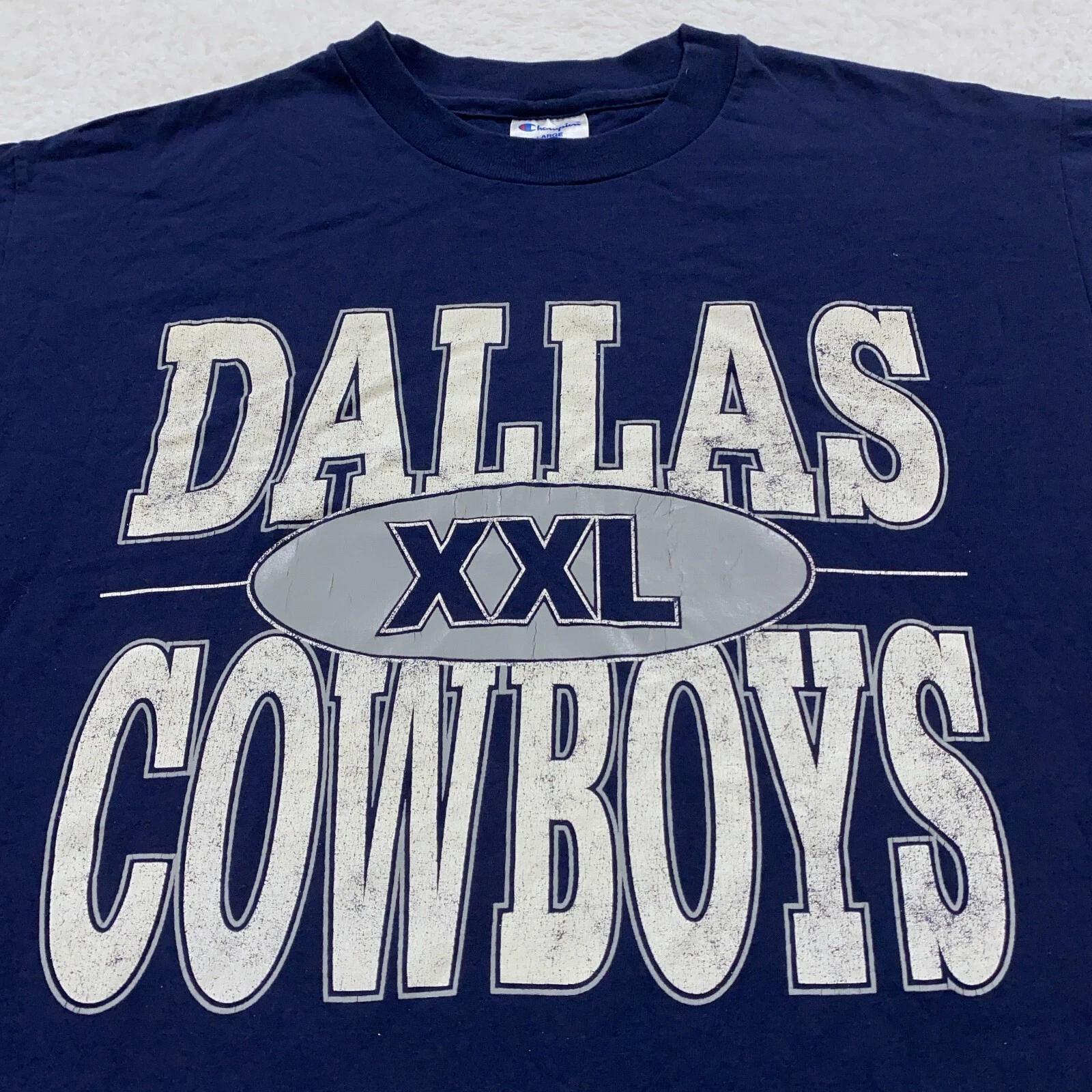 

vintage 90s DALLAS COWBOYS CHAMPION T-Shirt LARGE nfl football 80s XL