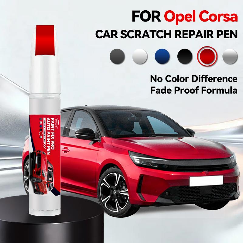 Fordons Exklusiv Användning Bilfärg Reparationspenna För 1982-2025 OPEL CORSA Lackreparationspenna för repor Tillbehör Svart Röd Vit Silver