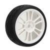 2PCS RC Racing Tire Plastic Wheel Hub and Rubber Tire for ZD Racing 1/16 16426 S16 EX16 Black and White