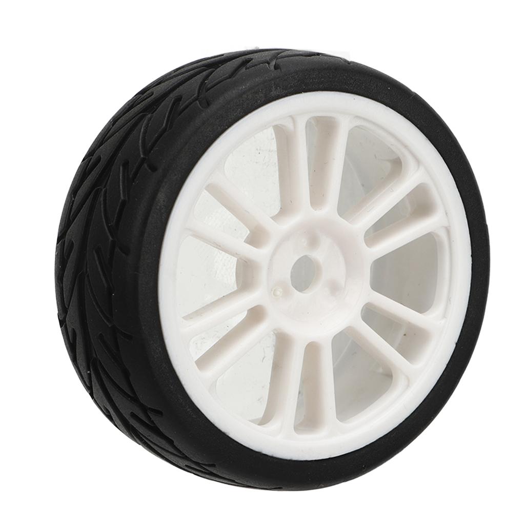 2PCS RC Racing Tire Plastic Wheel Hub and Rubber Tire for ZD Racing 1/16 16426 S16 EX16 Black and White