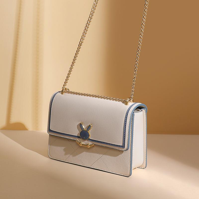 Bag New Autumn and Winter Rabbit Small Square Bag Light Luxury Leather Women's Bag Crossbody Bag Chain Shoulder Bag Luggage