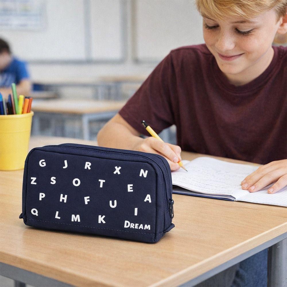 Large Capacity Pencil Case Standing Stationery Organizer Portable Pen Bag  Students