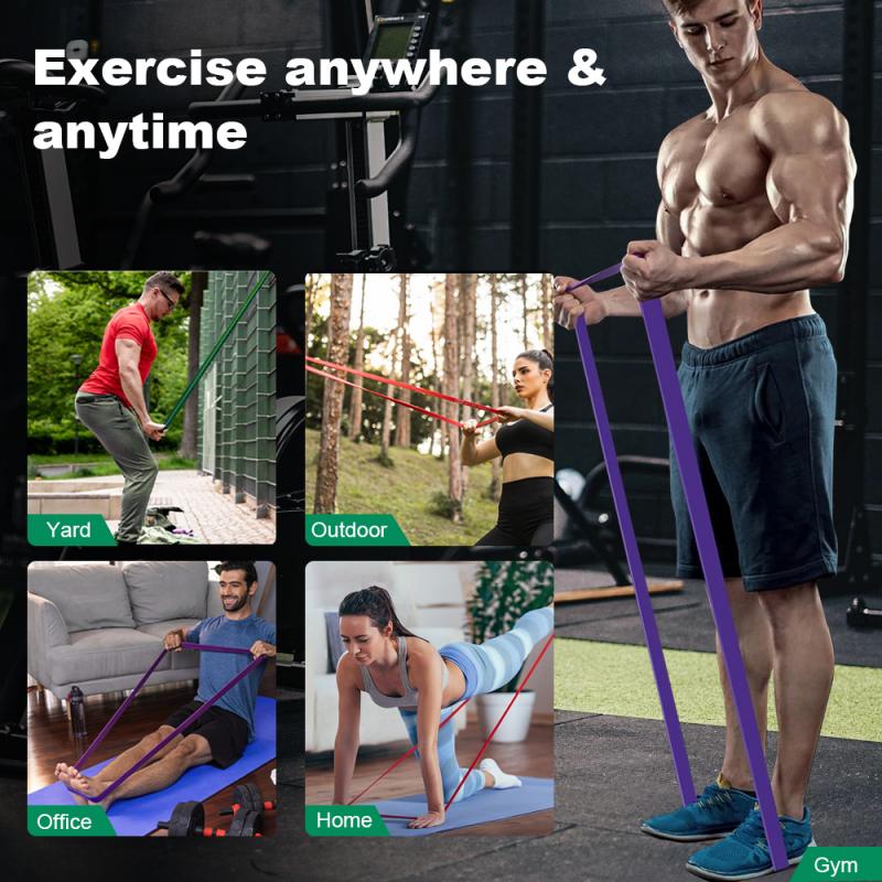 5~120lbs Fitness Resistance Band Boxing Agility Training Workout Gym Equipment Yoga Pilates Accessories Rubber Band Home Gym