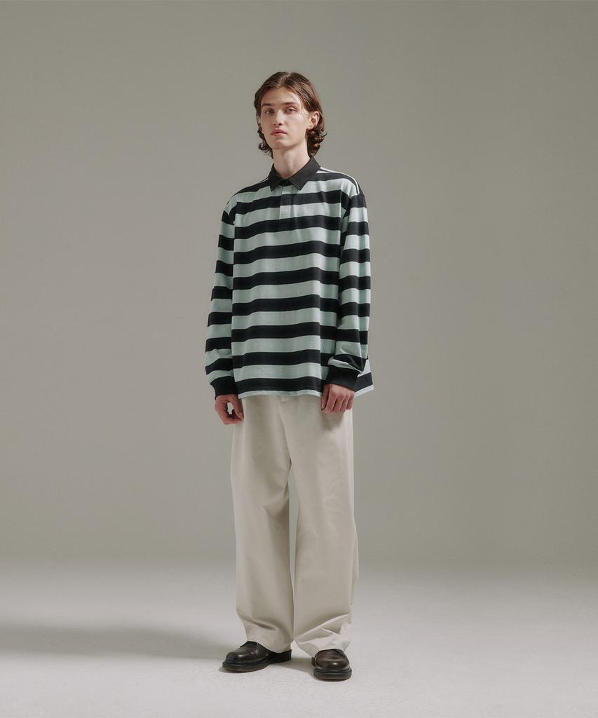 BLANKROOM Rugby Tee_Mint / Black