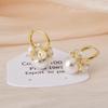 Sweet Gentle Imitation Pearl Flower Earrings for Women Girls 2026 New Trendy Glossy Earrings Buckle Wedding Jewelry Wholesale