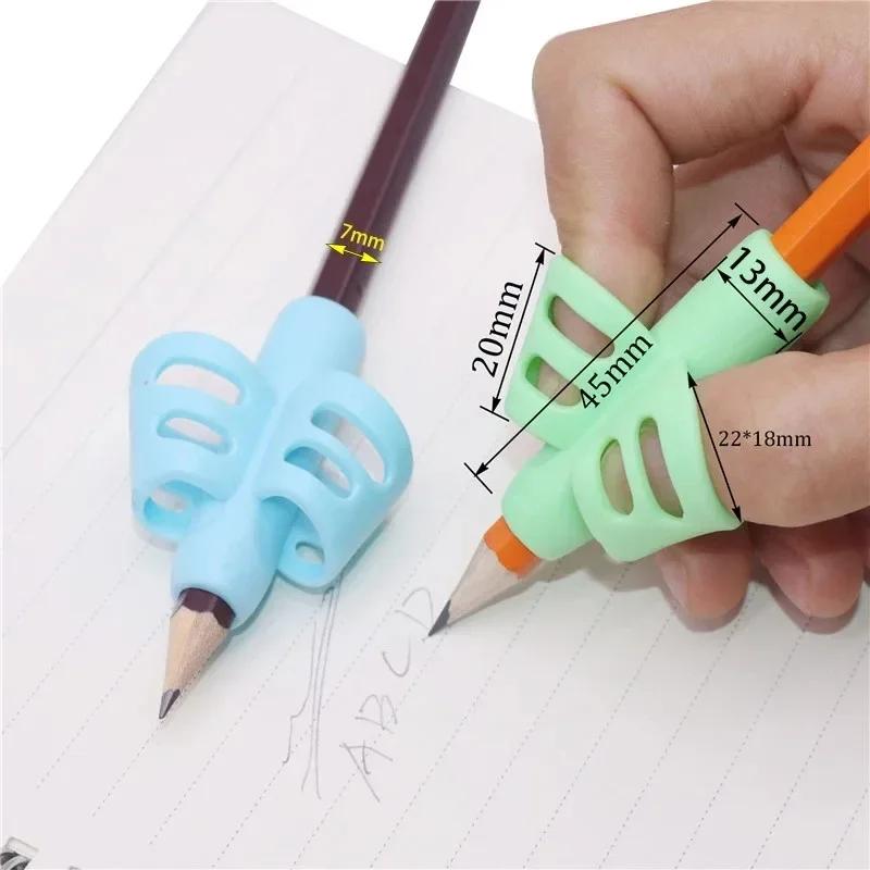 4pcs Silicone Pen Grip Set, Ergonomic Design for Handwriting Correction & Posture Training, Suitable for Beginners