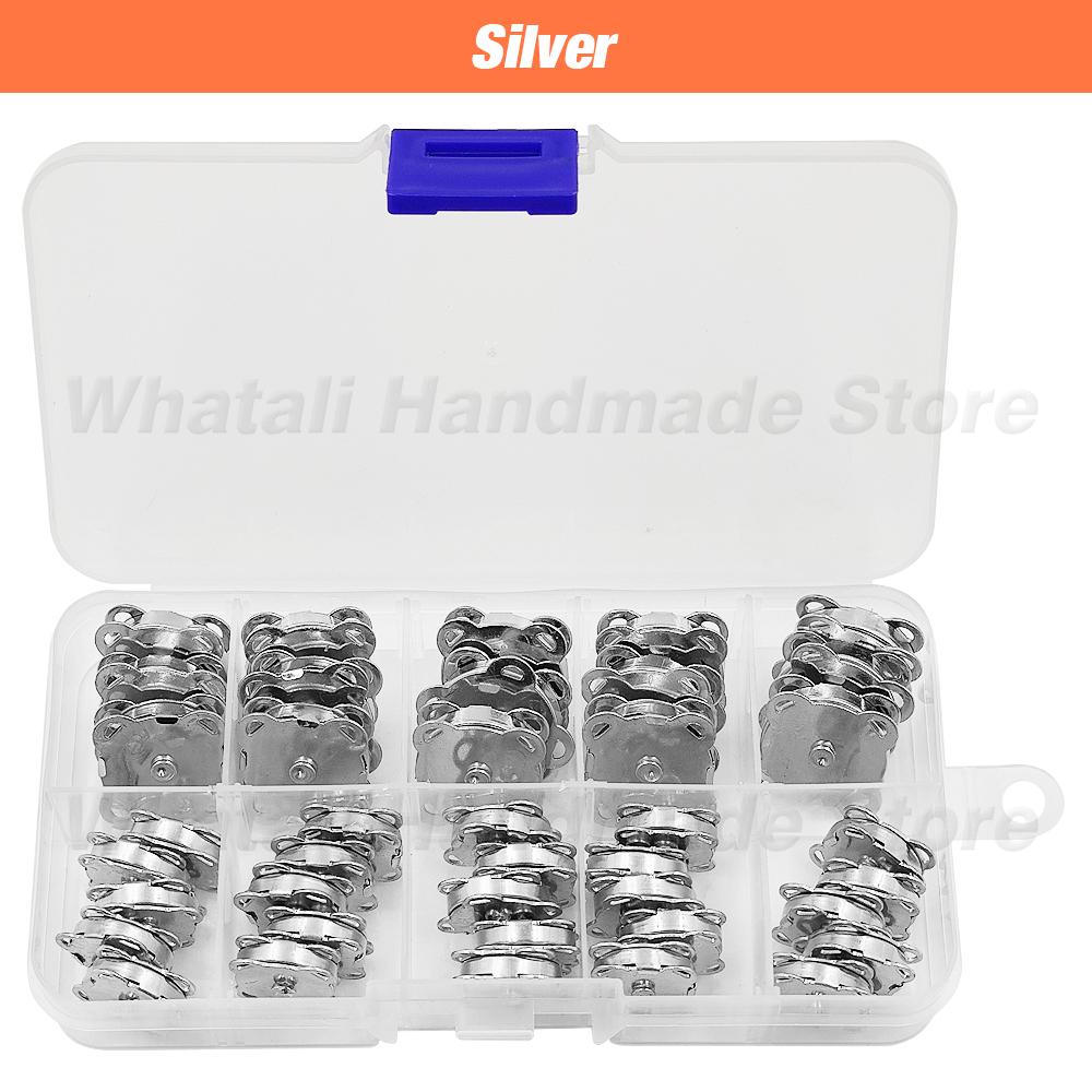 20Sets/Lot 10Mm-18Mm Metal Wallet Buttons Magnet Buckle Snap Fasteners Bags Sewing Garment Accessories Materials Buckle With Box
