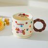 Creative cute cartoon sausage cup ceramic cup high value mug couple cup household drinking cup