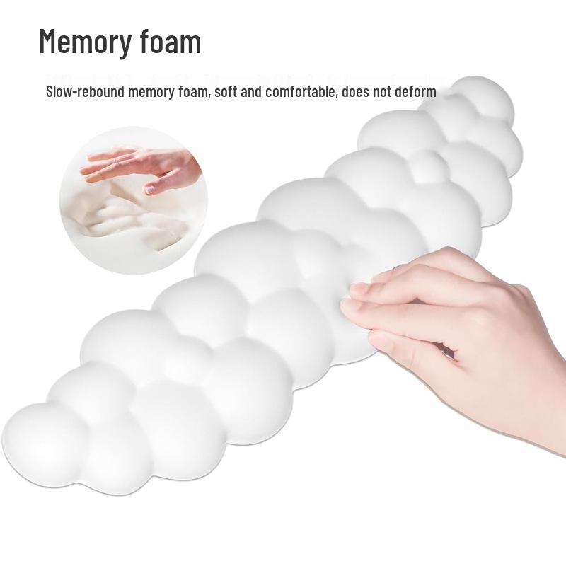 Cross-Border Cloud Memory Foam Keyboard Wrist Rest - Large Non-Slip Desktop Support