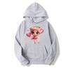 Energetic Girl Heart Apricot Ballet Hoodie – Spring/Autumn Girls' Sweatshirt with Heart Print