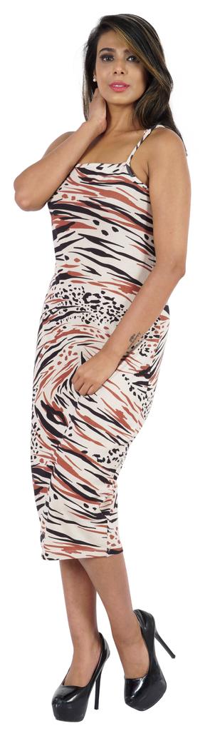 Inkmeso Womens Sexy Spaghetti Strap Dress Printed Bodycon Club Party Midi