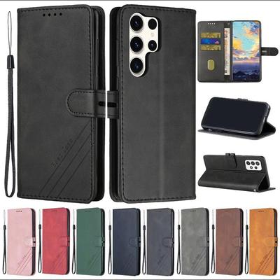 Per Custodia Samsung Galaxy S25 Ultra Custodia a Libro in Pelle su Per Coque Samsung S 25 Ultra S25 Plus Custodie per Telefono Copertura Portafoglio Magnetica