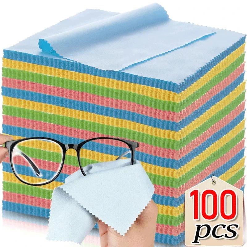 10-200PCS 13x13cm Glasses Clean Cloth Microfiber Cleaner Cleaning Cloth For Phone Screen Camera Sunglasses cloth Color Random