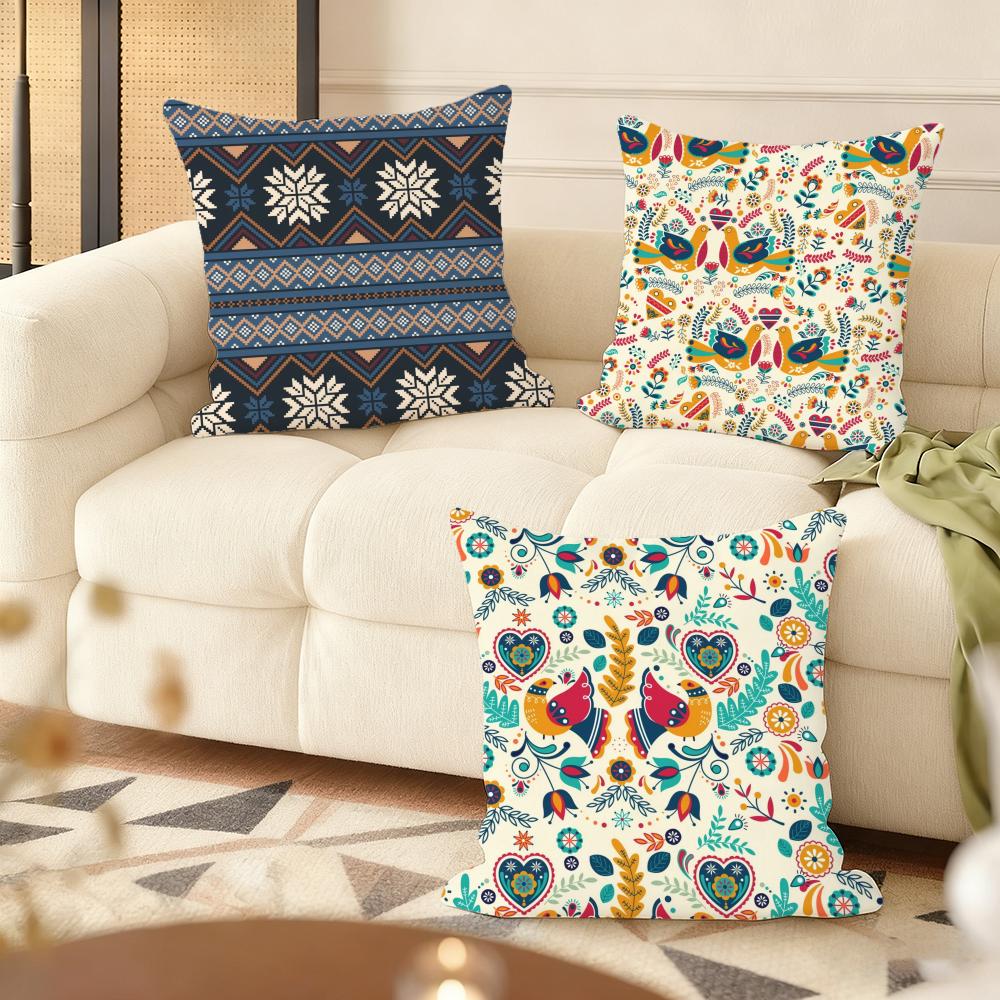Moroccan Style Cushion Cover Soft Plush Throw Pillow Cover  DoubleSided Printed Cushion Case  Sofa  Home Decor