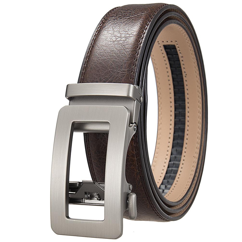 1Pcs Two-Layer Cowhide Automatic Buckle Belt, Men'S Belt, Business Belt Ly35-0838-1
