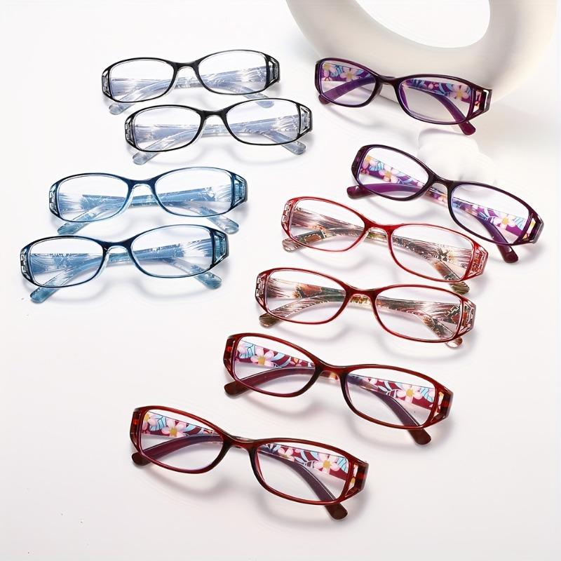 10 Pairs of Affordable Cost-effective High-end Fashion Flower Frame Anti Blue Light Reading Glasses