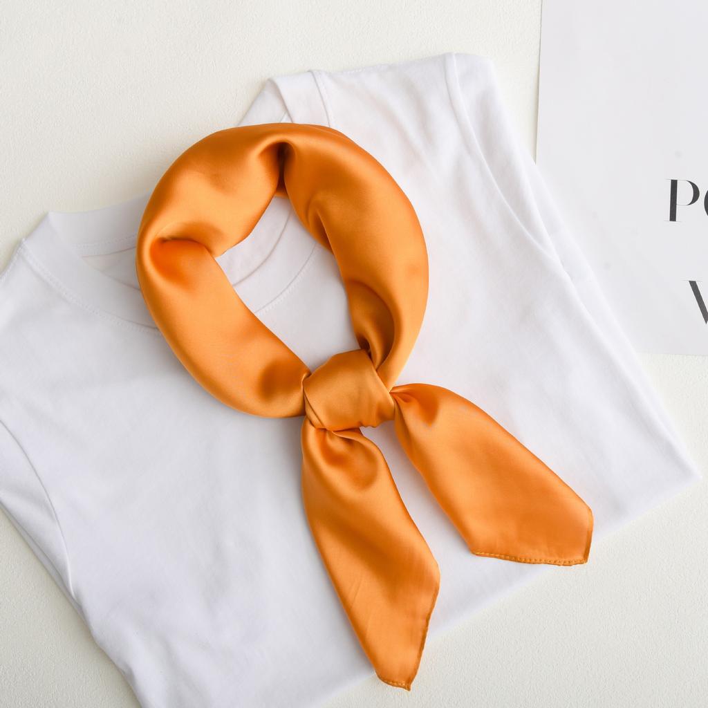Women Fashionable Commuting Minimalist Scarves In Multiple Solid Colors Square Scarves Daily Minimalist Scarves Square Scarves