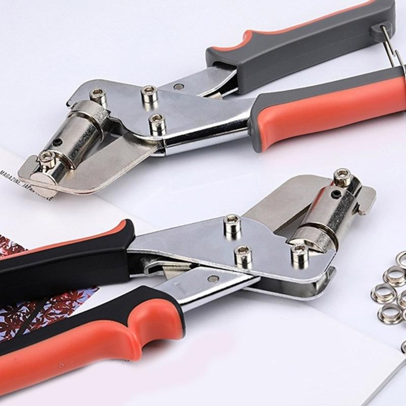 Handheld Hole Punch Pliers Multifunctional Grommet Pliers Practical Hand Press Tool Manual Puncher for Leather Craft