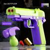 Mingjiangtang 1911 Toy Gun: Double-Barrel Ejection Carrot Design, Rapid-Fire Action for Kids.