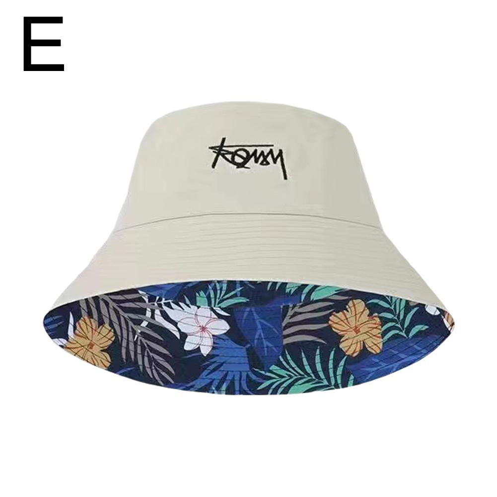 Double-sided Bucket Hat Men Women Summer Basin Cap Hip Hop Graffiti Fishing Fisherman Hat Retro Pattern Packable Sun Protection
