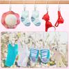 A34R Hanging Clips Bulk 60-Pack Multi-Purpose Laundry Hooks With Plastic Rope Hangers For Baby Clothes Closet Organizers