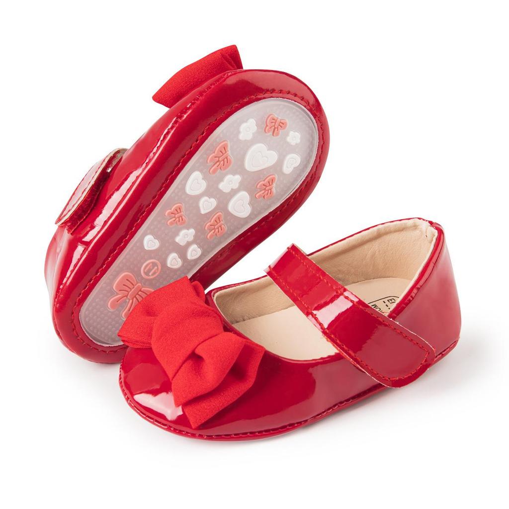 Elegant Baby Girl Princess Shoes with Bow – Soft Sole, Comfortable, and Stylish for 0-1 Year Toddlers