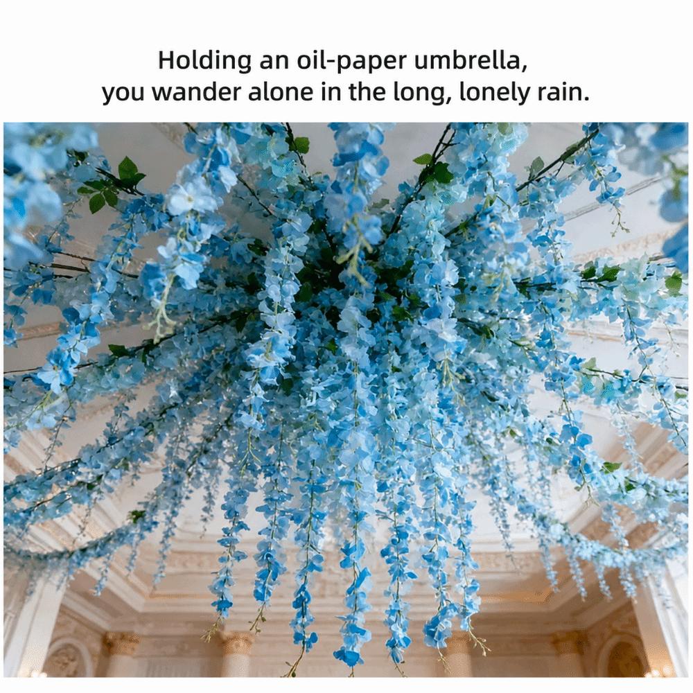 Multicolor Sunflower Simulated Flower Vines Cherry Flower Faux Flower Vine  Wedding Decoration