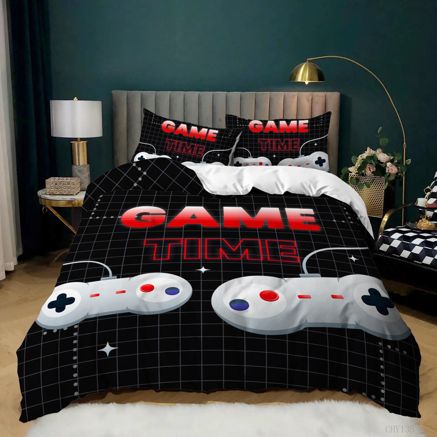 

Домашний текстиль Геймпад Пододеяльник 3D Цифровая печать Набор из трех предметов 70 * 133 two-piece set
