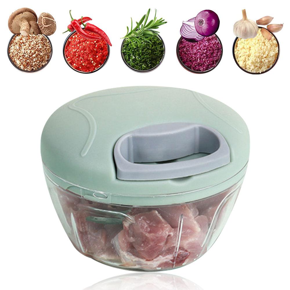 500/900ML Manual Garlic Grinder Chopper Meat Cutter Hand Pull Chop Chopper Manual Food Processor Kitchen Cooking Accessories