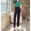 Spring Autumn Fashion Elegant Slim Fit High Waist Straight Trousers Femal Business Pencil Pants Fashion Solid Pant Women Classic