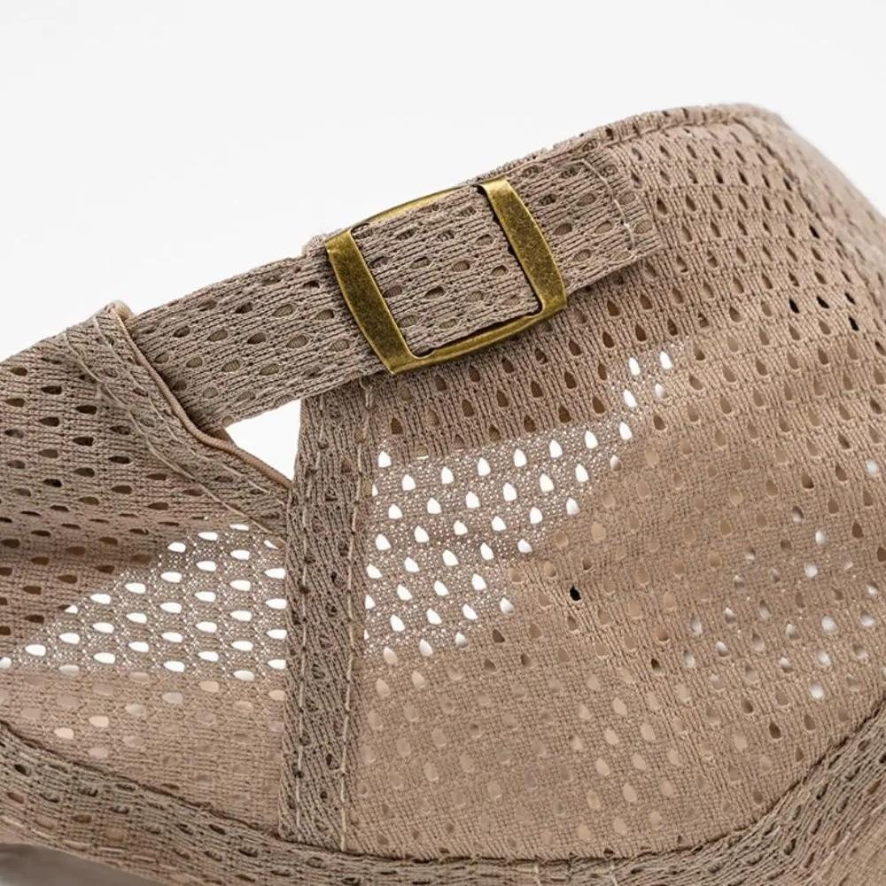 Washable Mesh Beret Cap Versatile Flat Cap Newsboy Cap Peaked Cap  Daily Outfit