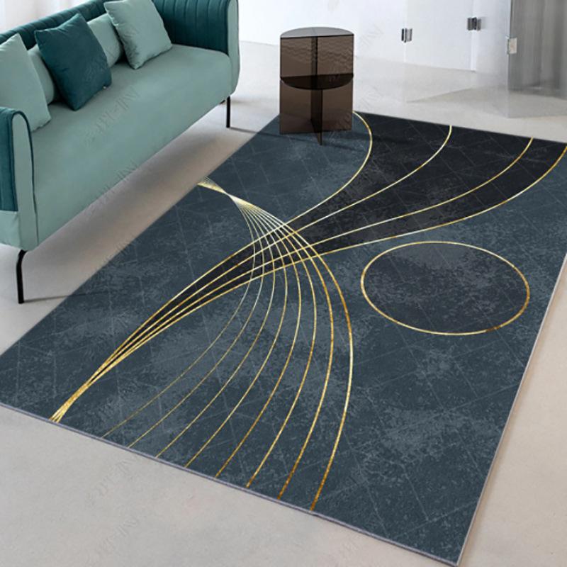 Living Room Carpet Abstract Bedroom Decor Plush Carpet Thickened Lounge Rug Non-slip Fluffy Soft Floor Mat