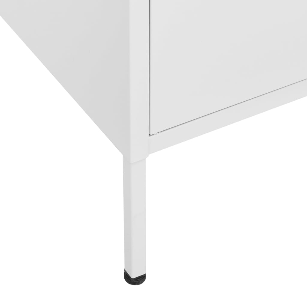 Vidaxl Szafka, Biała, 80X35X101,5 Cm, Stalowa