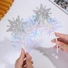 Wear-resistant Christmas Snowflake Headbands Color Ribbon Cosplay Headbands  Holiday Decor