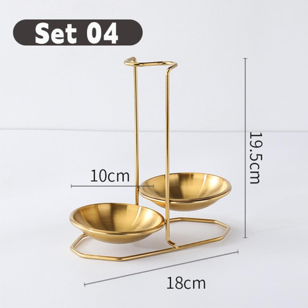 304 Stainless Steel Tableware Storage Shelf Single/Double Ladle Soup Spoon Rest Stand