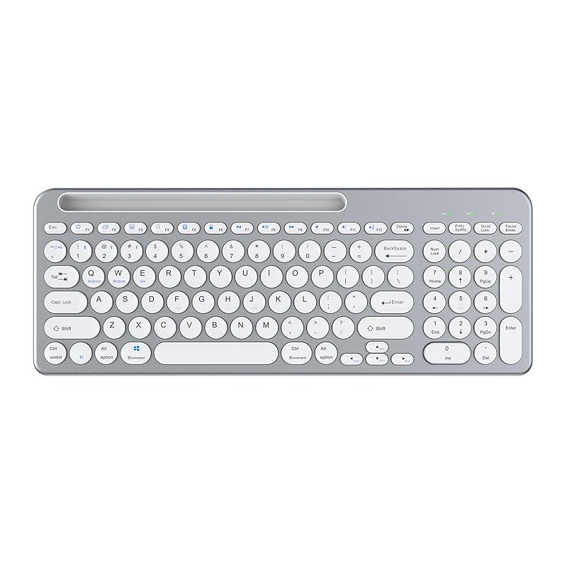 

[Multi-pairing/4 devices] Compatible with both Bluetooth/USB wireless wireless keyboard us array keyboard with numeric keypad wireless ultra thin