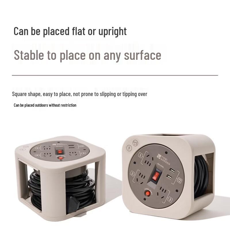 Outdoor Camping Cable Reel Power Strip