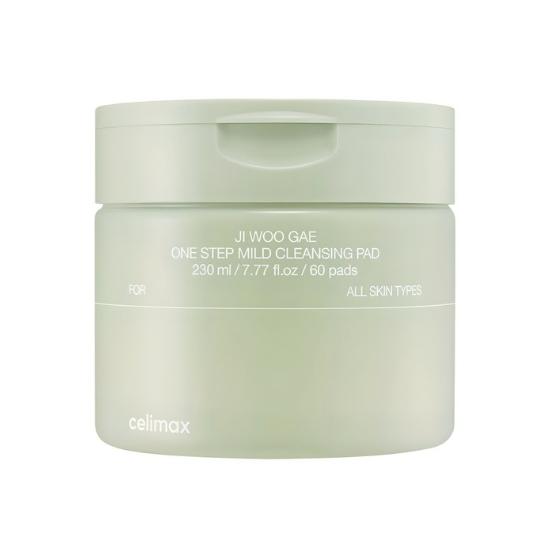 Celimax Ji Woo Gae One Step Mild Cleansing Pad – 60pcs | Dual-Sided Makeup Remover Pads for Sensitive Skin