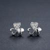 925 Sterling Silver Earrings Zircon Flower for Women Luxury Wedding Jewelry Elegant Female Accessories Fashion Gift
