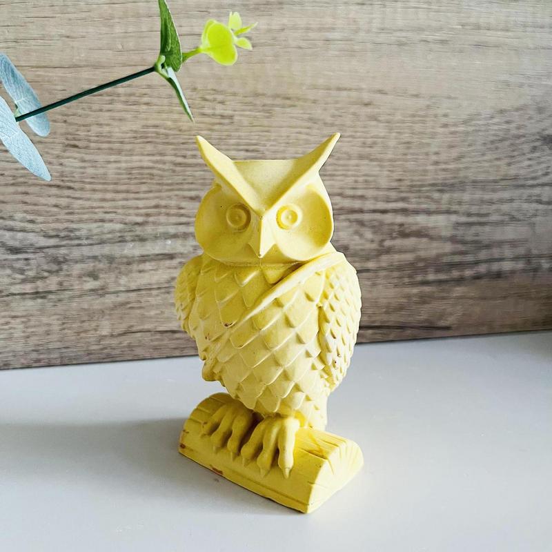 Owl Silicone Mold Animal Candle Molds Unique Plaster Home Decoration Candle Making Supplies Wall Desktop Decor Plaster Crafts
